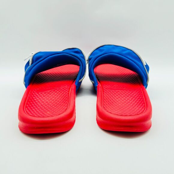 Nike Red and Blue Slip-On slides - Picture 6 of 11